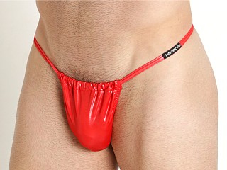 Model in mars Manstore Beach Club Shiny String Swim Thong