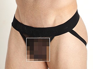 Model in black Nasty Pig Open Access Jockstrap