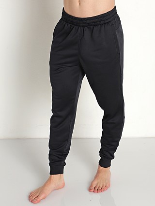 Model in black Under Armour Fleece Jogger Pants