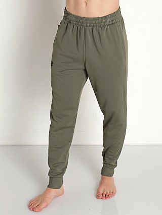 Model in marine green Under Armour Fleece Jogger Pants