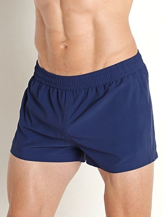 Model in navy Olaf Benz Blu 2255 Beach Swim Shorts