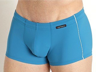 Model in teal Olaf Benz Blu 1200 Beach Swim Trunk