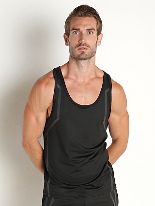 Model in black Nasty Pig Night Vision Tank Top