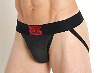 Model in black Nasty Pig Meat Head Jockstrap