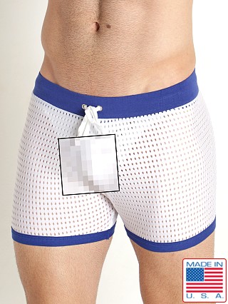 Model in white Go Softwear Hard Core Tryst Mesh Short