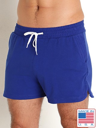 Model in royal Go Softwear Pacific French Terry Pocket Short