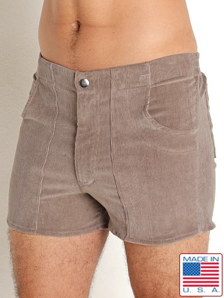 Model in silver grey Go Softwear Pacific Corduroy Short