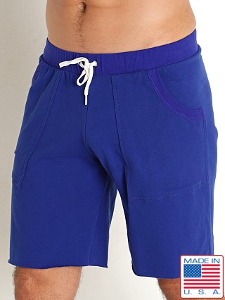 Model in royal Go Softwear Pacific French Terry Workout Short