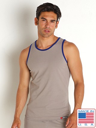 Model in silver grey Go Softwear Pacific Classic Tank Top