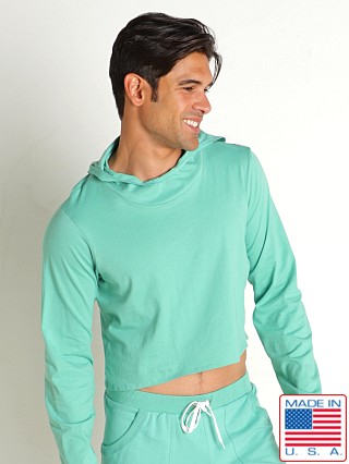 Model in spearmint Go Softwear Pacific Lightweight Waist Hoodie