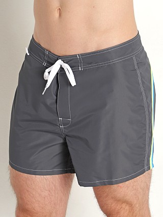 Model in midnight #17 Sundek 14" Classic Low-Rise Boardshort