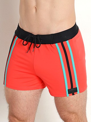 You may also like: Sauvage Italian Side Striped Swim Trunk Coral/Black/Jade