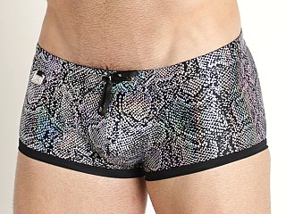 Model in silver TOF Paris Splendid Swim Trunks