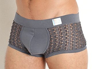 Model in grey Modus Vivendi Hole Mesh Trunk