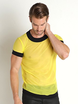 Model in yellow Modus Vivendi Muslin T-Shirt