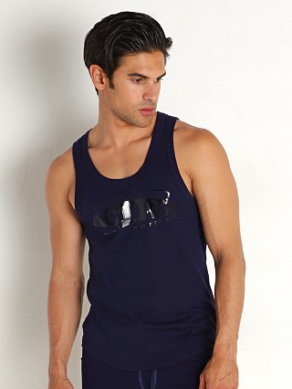 Model in marine Modus Vivendi Pique Tank Top