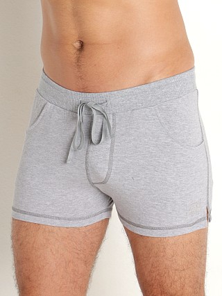 Model in grey Modus Vivendi Pique Shorts