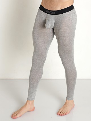 Model in grey Mckillop Hoist Bulge Whisper Long Johns