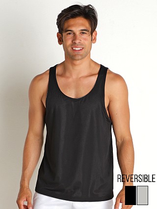 Model in grey/black Nasty Pig Revers Reversible Tank Top