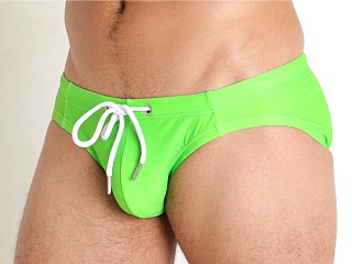 Model in neon green Nasty Pig Hyper Snout Swim Bikini