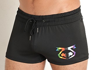 Model in black Nasty Pig Pride Trunk Short