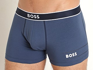 Model in open blue Hugo Boss Trunk 24 Logo