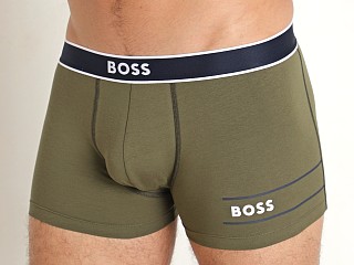 Model in open green Hugo Boss Trunk 24 Logo