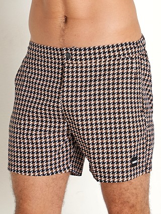 Model in medium beige Hugo Boss Drift Swim Shorts