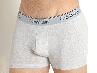 Model in grey heather Calvin Klein Athletic Active Trunk