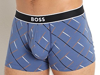 Model in blue Hugo Boss Trunk 24 Print