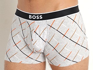 Model in grey Hugo Boss Trunk 24 Print