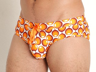 Model in butterscotch beads St33le Freestyle Up-Lift Swim Brief Butterscotch