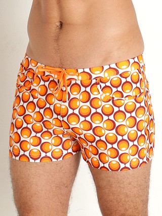 Model in butterscotch beads St33le Coast Swim Shorts Butterscotch