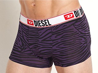 Model in purple print Diesel Damien Trunk