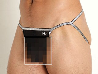 Model in black Modus Vivendi Seductive Mesh Jockstrap