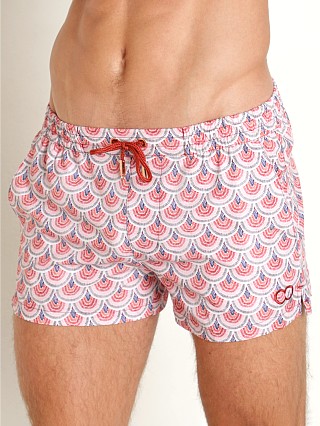 Model in shelby print 2eros S50 Swim Shorts