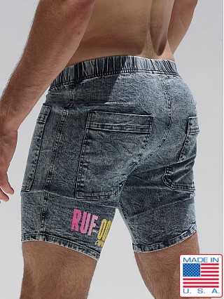 Model in acid wash Rufskin Celso Stretch Denin Short