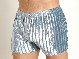 Complete the look: Rick Majors Stripe Velvet Short Sea Blue