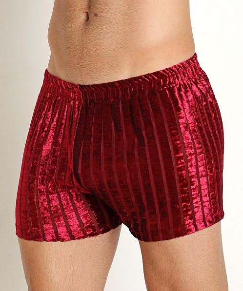 Rick Majors Stripe Velvet Short Elderberry