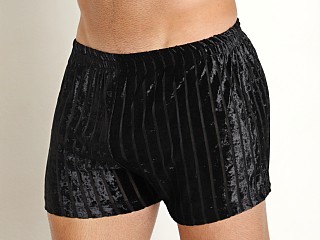 Complete the look: Rick Majors Stripe Velvet Short Black