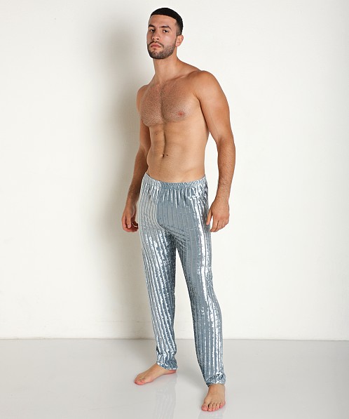 Rick Majors Stripe Velvet Pant Sea Blue