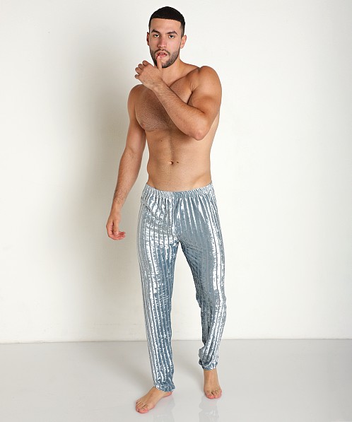 Rick Majors Stripe Velvet Pant Sea Blue