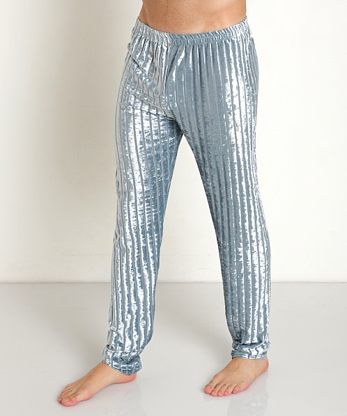 Rick Majors Stripe Velvet Pant Sea Blue