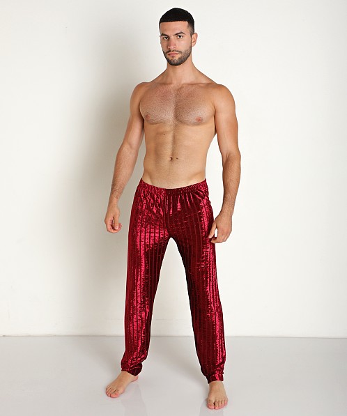 Rick Majors Stripe Velvet Pant Elderberry