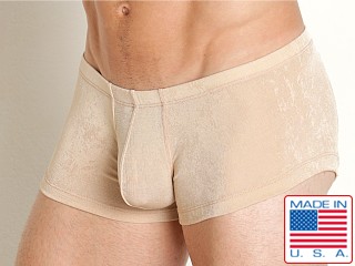 Model in sand Rick Majors Frosted Slinky Low Rise Trunk