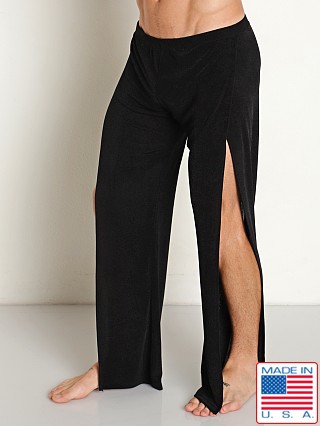 Model in black Rick Majors Frosted Slinky Pant