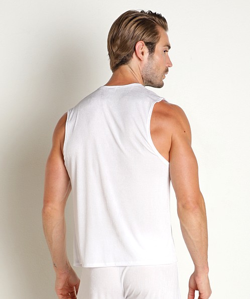 Rick Majors Frosted Slinky Tank Top White