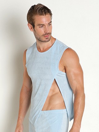 Complete the look: Rick Majors Frosted Slinky Tank Top Sky Blue