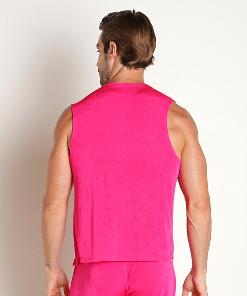 Rick Majors Frosted Slinky Tank Top Fuchsia