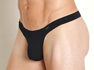 Model in black Olaf Benz Red 2307 Contoured Microfiber Thong